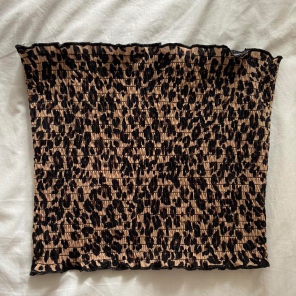 Leopard print tube top from ardent